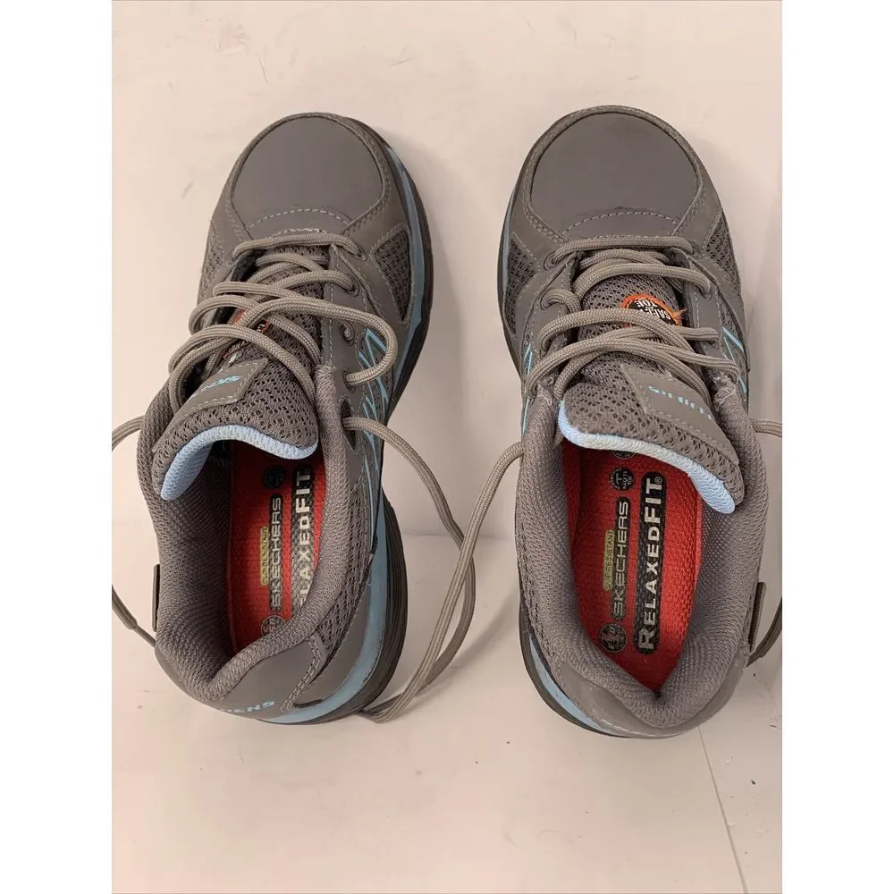 New Skechers ESD Womens 6.5 Safety Toe Work Shoes PPE Safety Toe Sneakers‎ Gray